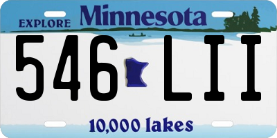 MN license plate 546LII