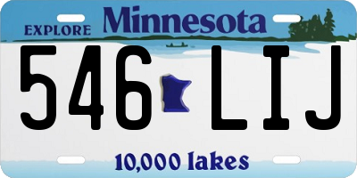 MN license plate 546LIJ