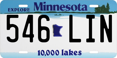 MN license plate 546LIN