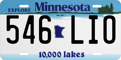MN license plate 546LIO