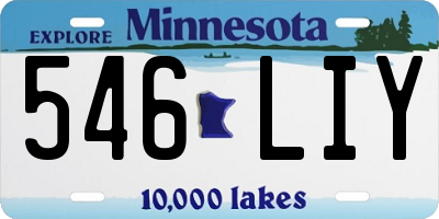 MN license plate 546LIY