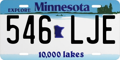MN license plate 546LJE