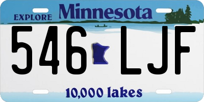 MN license plate 546LJF