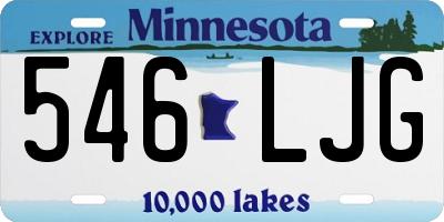 MN license plate 546LJG