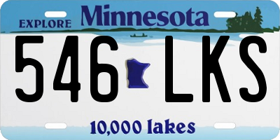 MN license plate 546LKS