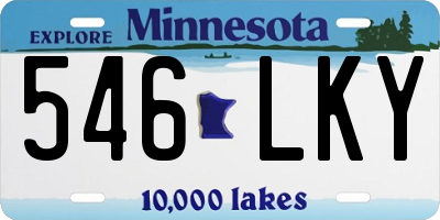 MN license plate 546LKY