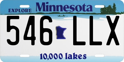 MN license plate 546LLX