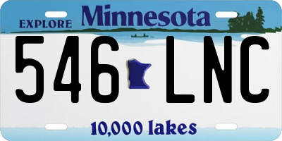 MN license plate 546LNC