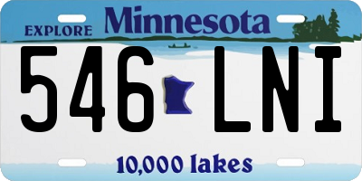 MN license plate 546LNI