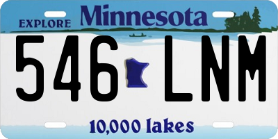 MN license plate 546LNM