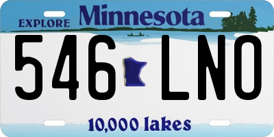 MN license plate 546LNO