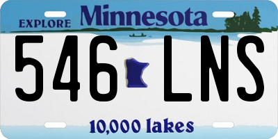 MN license plate 546LNS