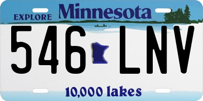 MN license plate 546LNV