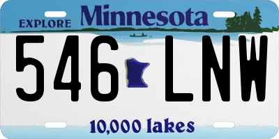 MN license plate 546LNW