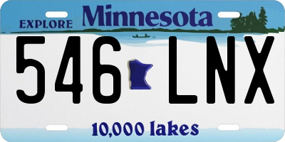 MN license plate 546LNX