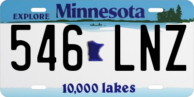 MN license plate 546LNZ