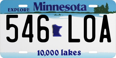 MN license plate 546LOA