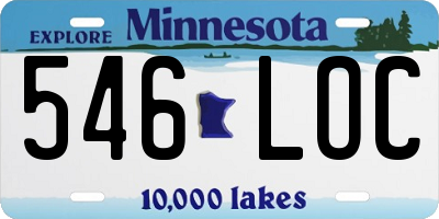 MN license plate 546LOC