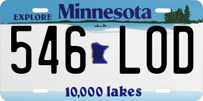 MN license plate 546LOD