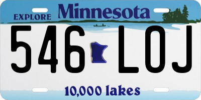 MN license plate 546LOJ