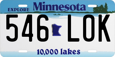 MN license plate 546LOK