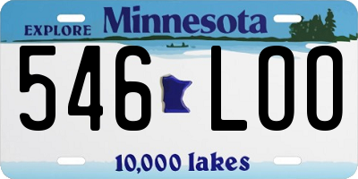 MN license plate 546LOO