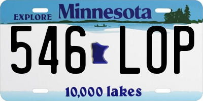 MN license plate 546LOP