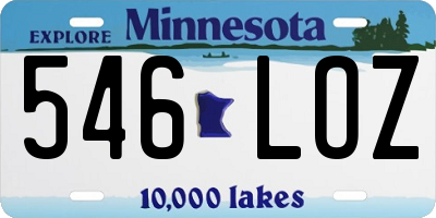 MN license plate 546LOZ