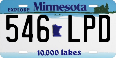MN license plate 546LPD