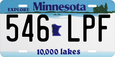 MN license plate 546LPF