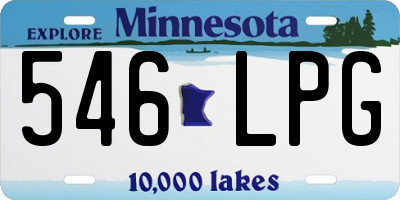 MN license plate 546LPG
