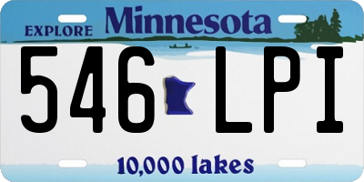 MN license plate 546LPI