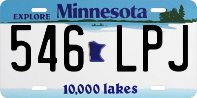 MN license plate 546LPJ