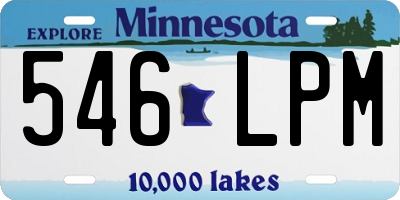 MN license plate 546LPM