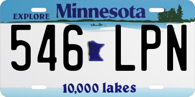 MN license plate 546LPN