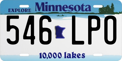 MN license plate 546LPO