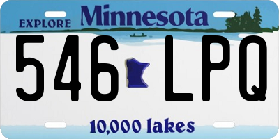 MN license plate 546LPQ
