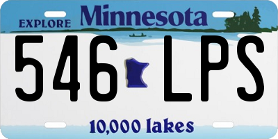 MN license plate 546LPS