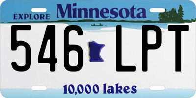 MN license plate 546LPT