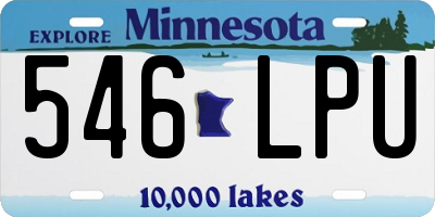 MN license plate 546LPU