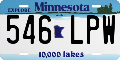MN license plate 546LPW