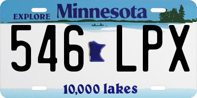 MN license plate 546LPX