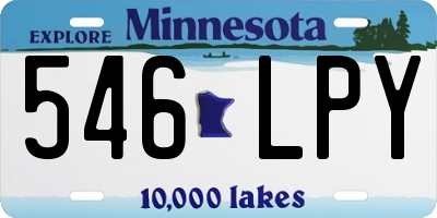 MN license plate 546LPY