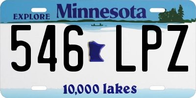 MN license plate 546LPZ