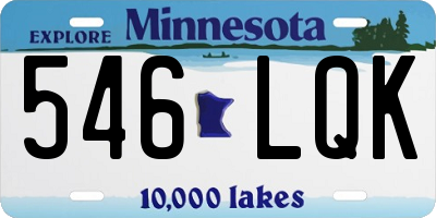 MN license plate 546LQK
