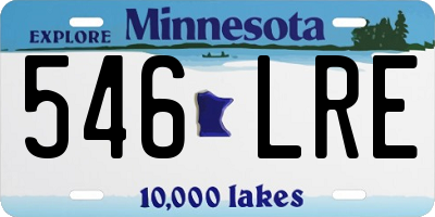 MN license plate 546LRE