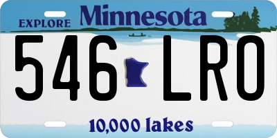MN license plate 546LRO