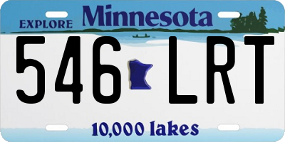 MN license plate 546LRT