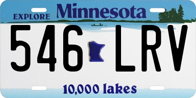 MN license plate 546LRV