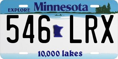 MN license plate 546LRX